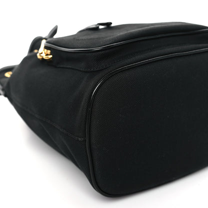 Prada Jacquard Logo Mini Bucket Crossbody Bag Black 8 of 9