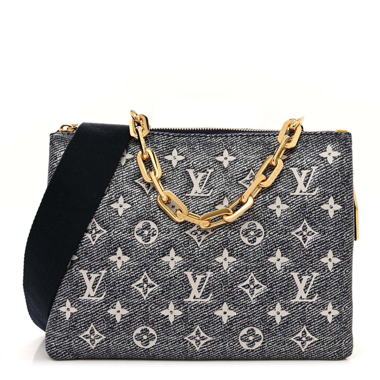 Louis Vuitton Lambskin Printed Monoglam Coussin PM Blue 1 of 11