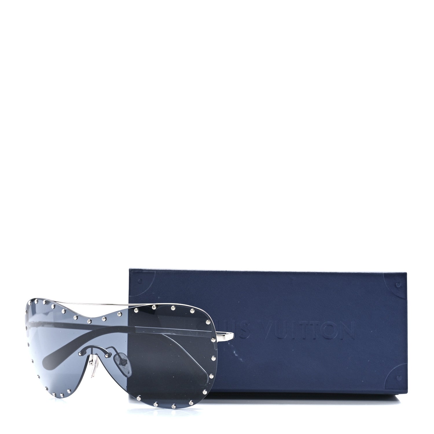 Louis Vuitton Metal The Party Shield Sunglasses Z1056E Black 8 of 8