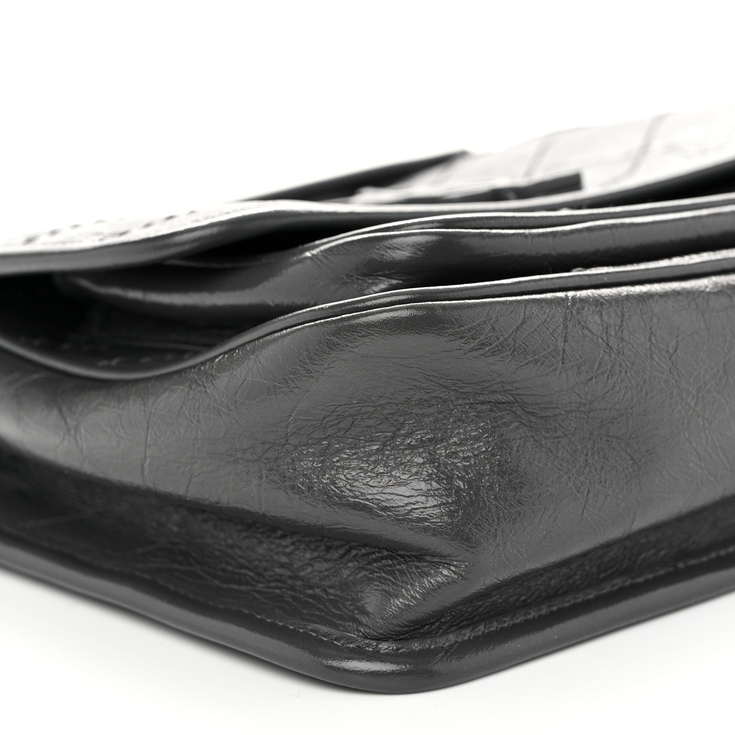 Saint Laurent Crinkled Calfskin Matelasse Monogram Baby Niki Chain Satchel Storm 9 of 10