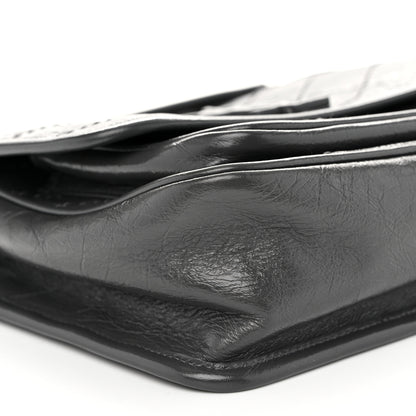 Saint Laurent Crinkled Calfskin Matelasse Monogram Baby Niki Chain Satchel Storm 9 of 10