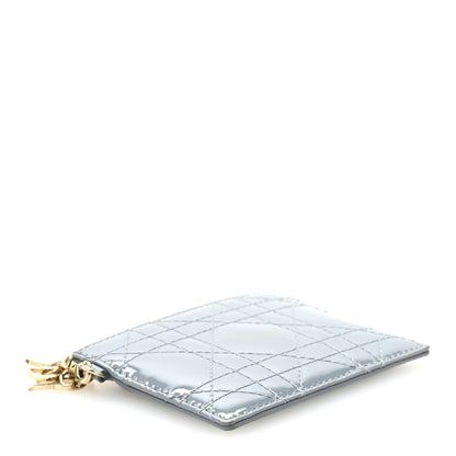Christian Dior Patent Cannage Lady Dior Card Holder Cloudy Blue 4 of 9