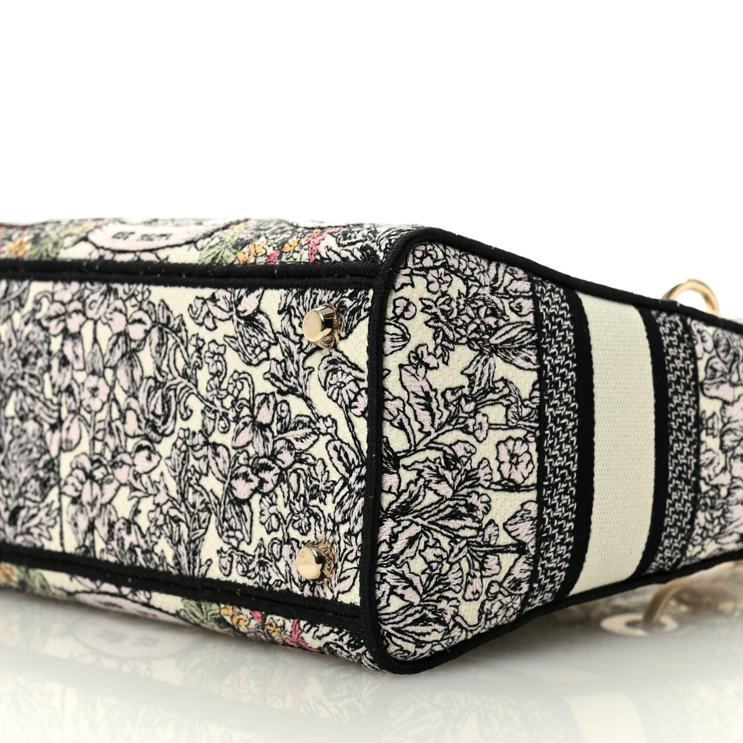 Canvas Around the World Embroidered Medium Lady D-Lite White Multicolor