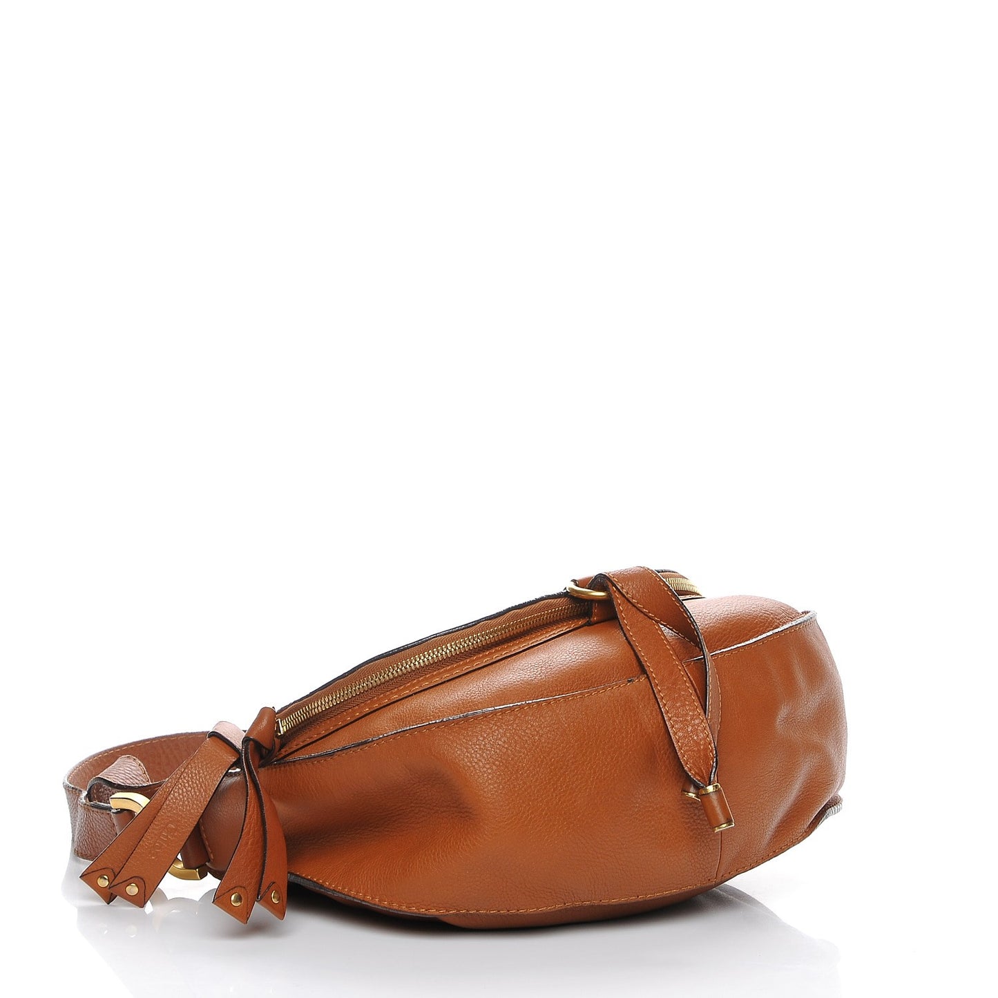 Calfskin Medium Marcie Round Crossbody Bag Tan