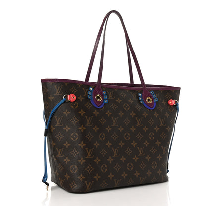 Louis Vuitton Monogram Totem Neverfull MM Magenta 3 of 11