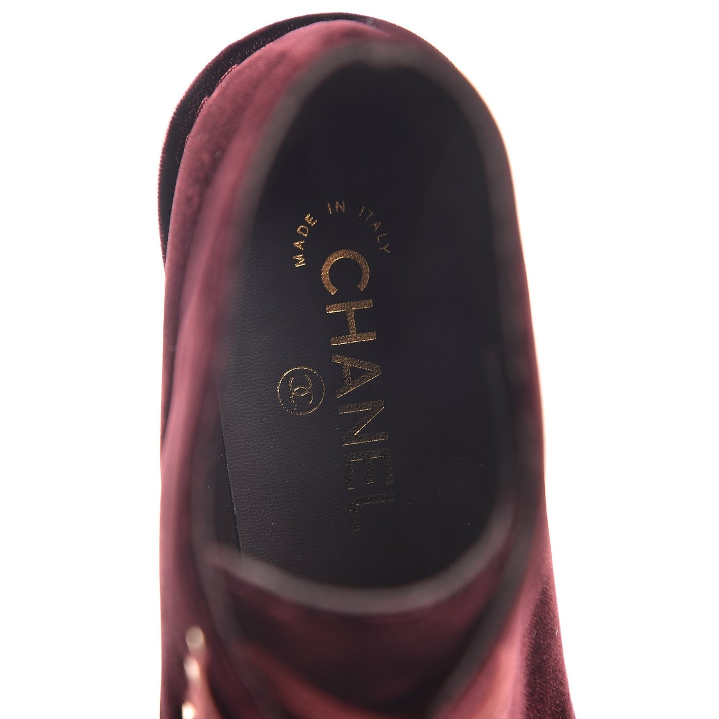 Velvet CC Lace Up Boots 38.5 Burgundy