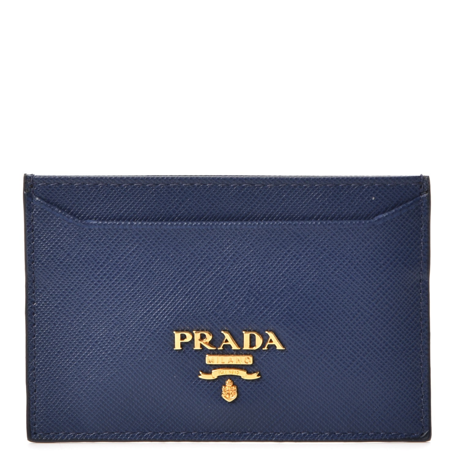 Prada Saffiano Metal Card Case Bleuette 1 of 8