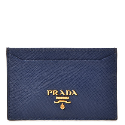 Prada Saffiano Metal Card Case Bleuette 1 of 8