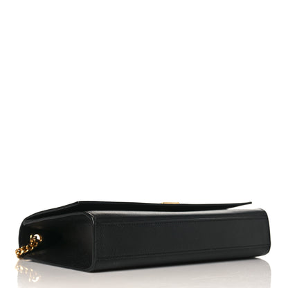 Saint Laurent Grain De Poudre Medium Classic Monogram Kate Satchel Black 4 of 9