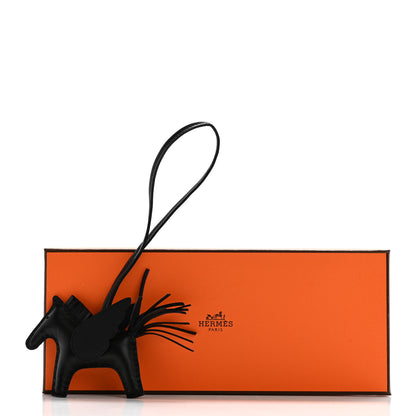 Hermes Milo Lambskin Grigri Rodeo Pegase Horse Bag Charm PM So Black 5 of 5