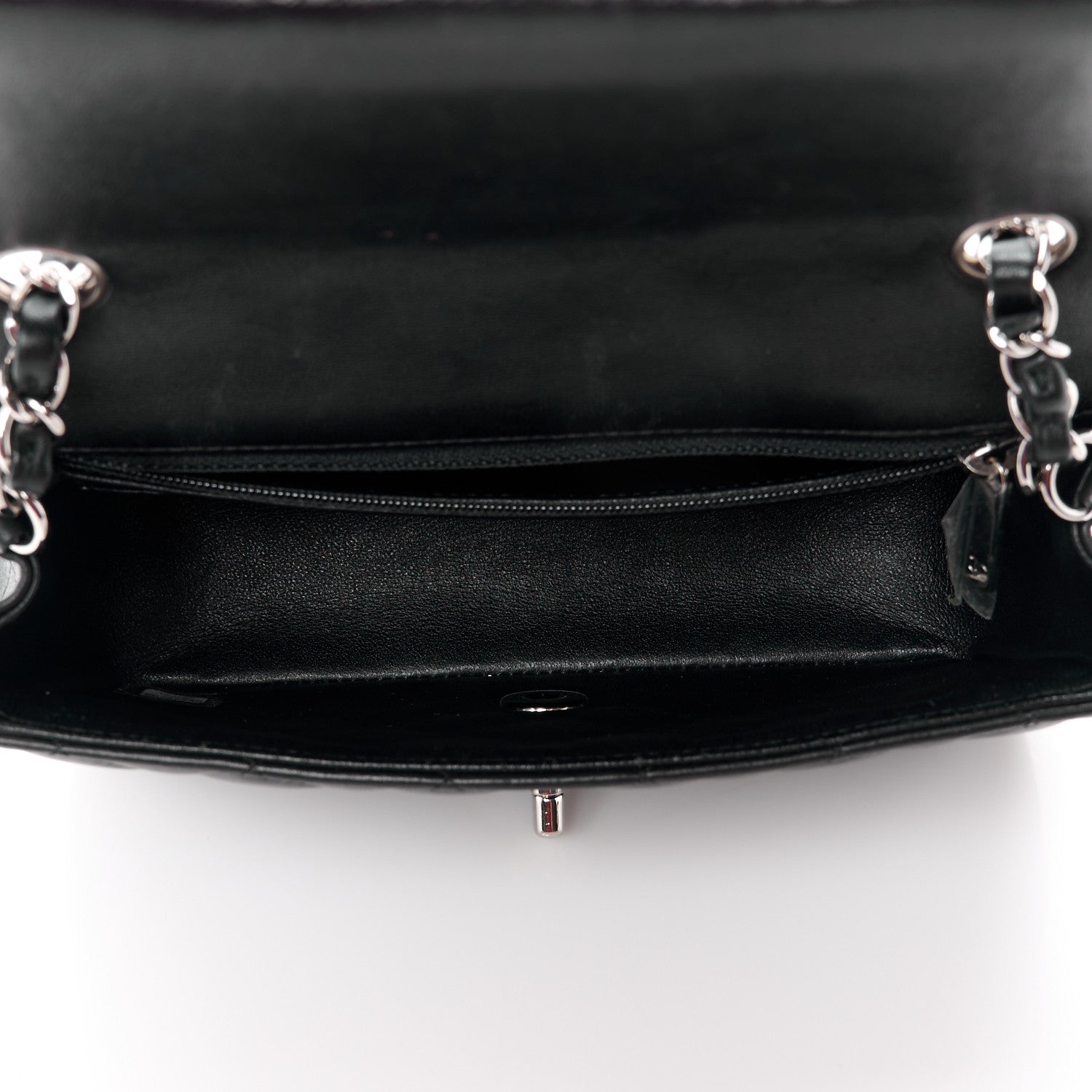 Chanel Lambskin Quilted Mini Rectangular Flap Black 5 of 13