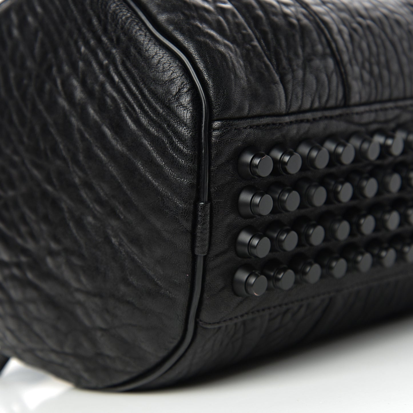 Pebbled Lambskin Rockie Black Matte Black Hardware