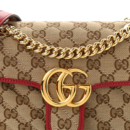 Gucci Monogram Azalea Calfskin Matelasse Diagonal Mini GG Marmont Shoulder Bag Beige Ebony New Cherry Red 8 of 10