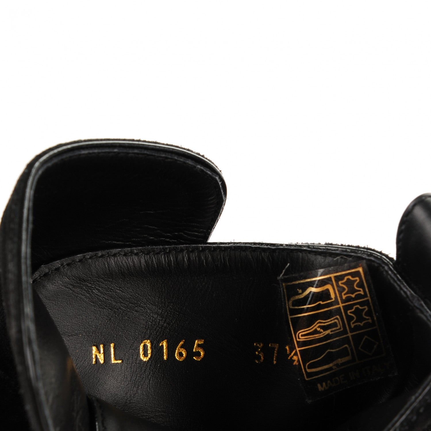 Louis Vuitton Suede Calfskin Crossroads Wedge Ankle Boots 37.5 Black 6 of 7