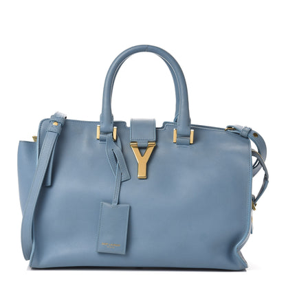 Saint Laurent Calfskin Small Classic Y Cabas Blue Glacier 1 of 10