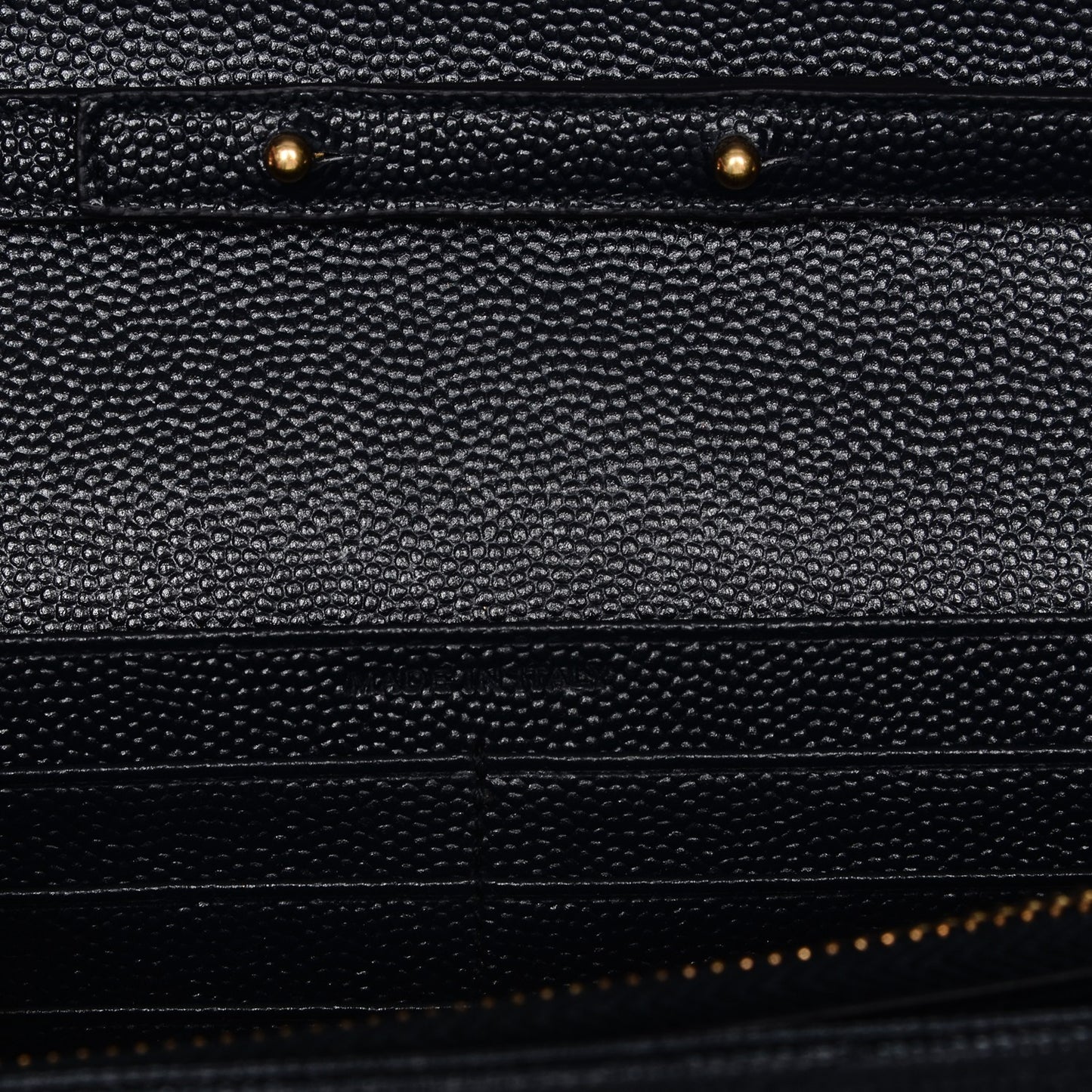 Grain de Poudre Matelasse Chevron Medium Monogram Chain Wallet Navy