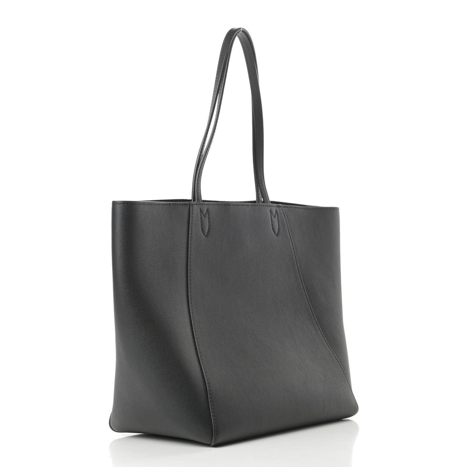 Louis Vuitton Calfskin Lockme Cabas Black 3 of 11