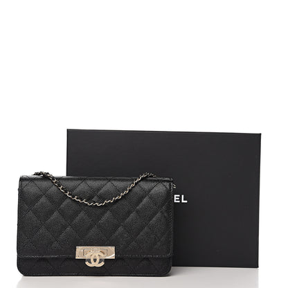 Chanel Caviar Quilted Golden Class Wallet On Chain WOC Black 11 of 11