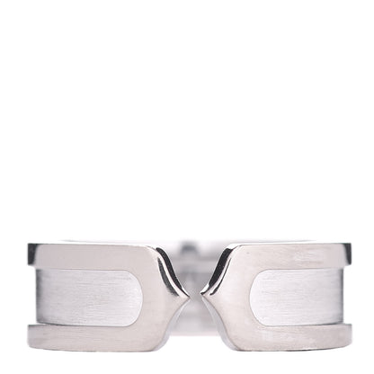 Cartier 18K White Gold 6.5mm C De Ring 51 5.75 1 of 4