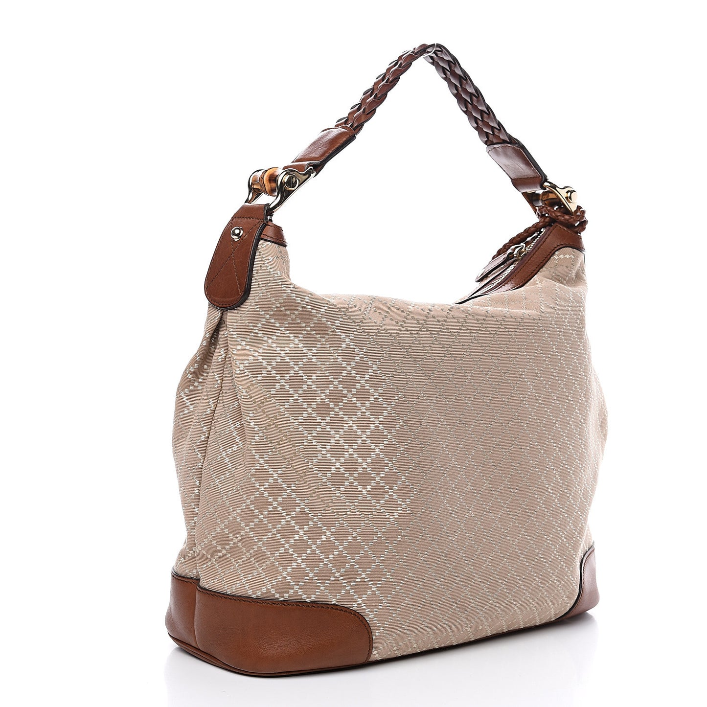 Diamante Calfskin Eva Hobo Brown
