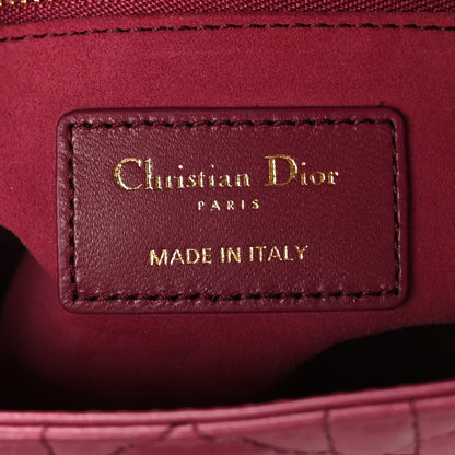 Christian Dior Lambskin Cannage Small My Lady ABCDior Burgundy 7 of 10
