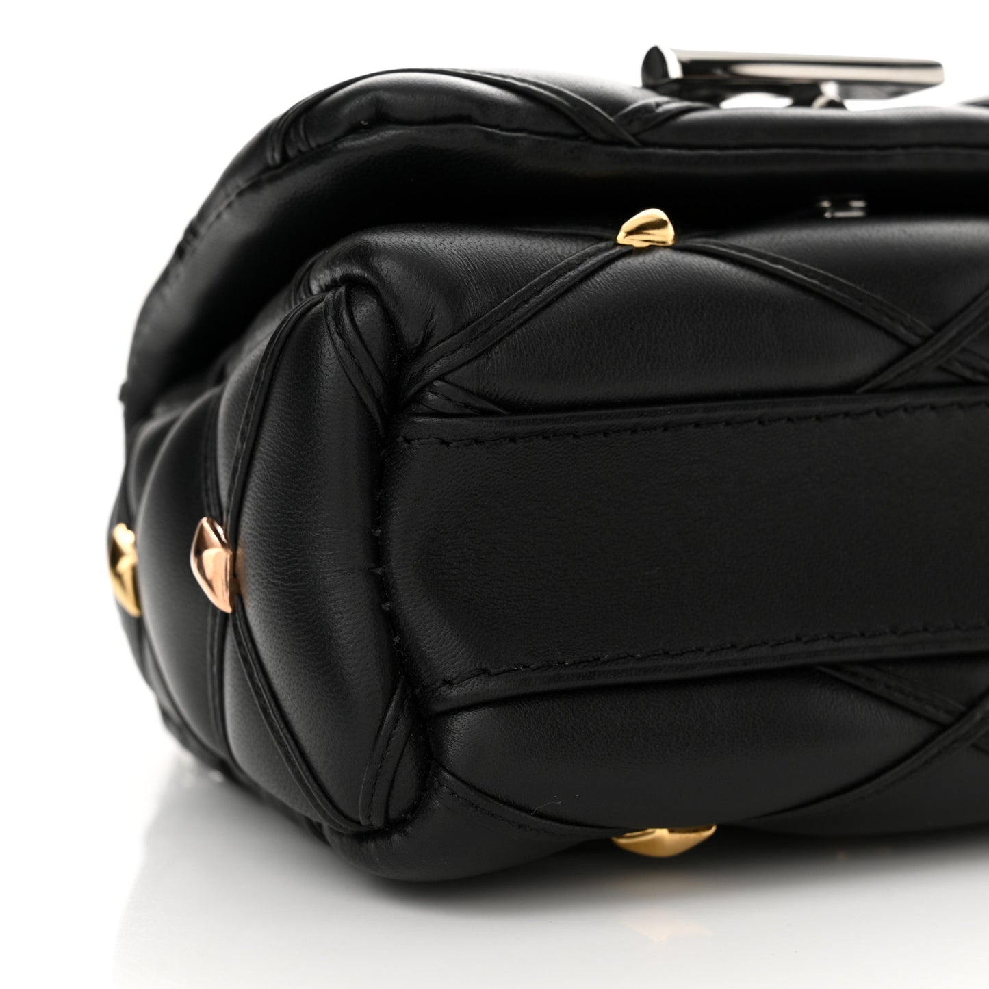 Lambskin Malletage Studs Pico GO-14 Black