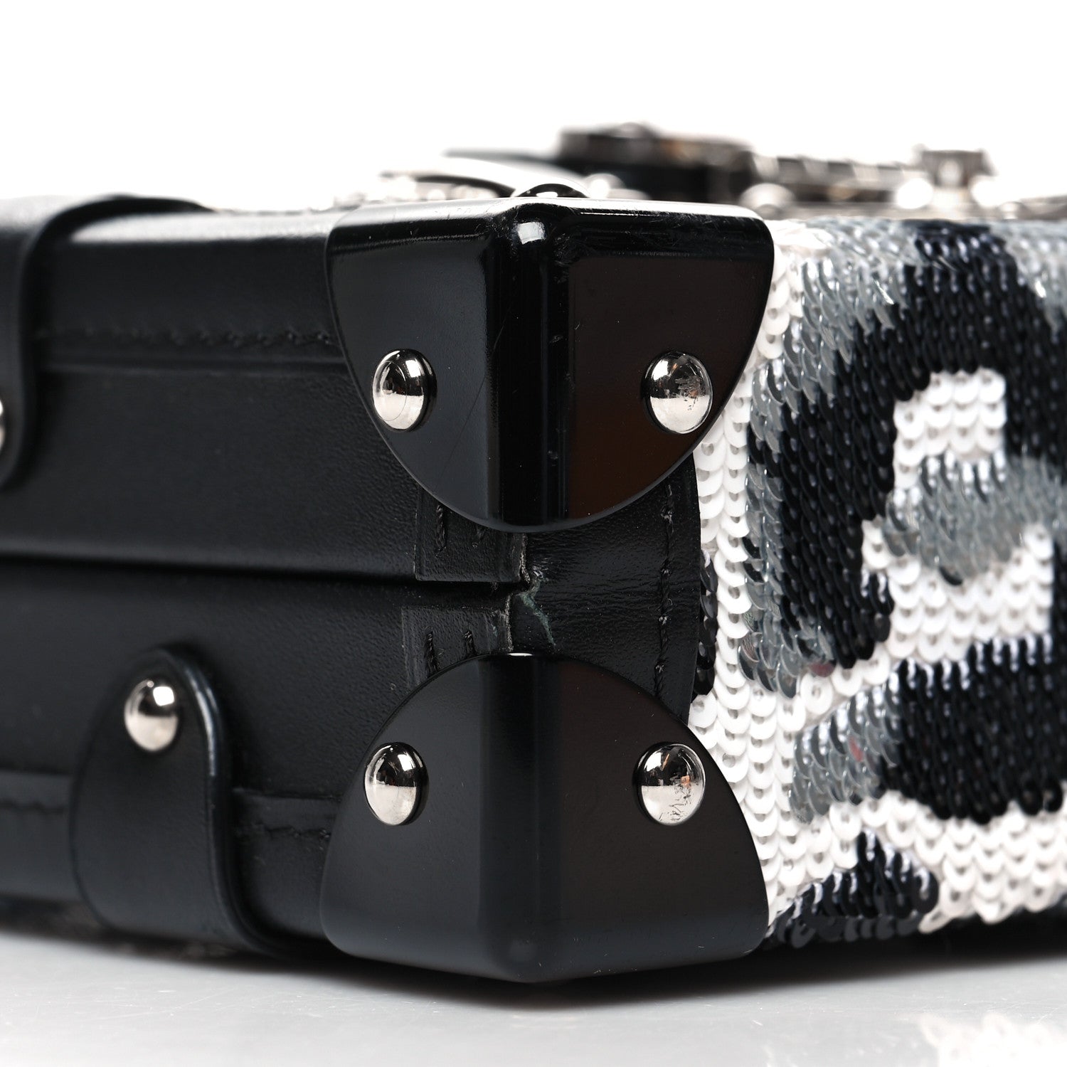 Louis Vuitton Sequins Leopard Petite Malle Black Gris 8 of 12