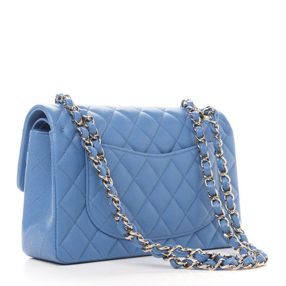 Chanel Caviar Quilted Small Double Flap Blue 3 of 10