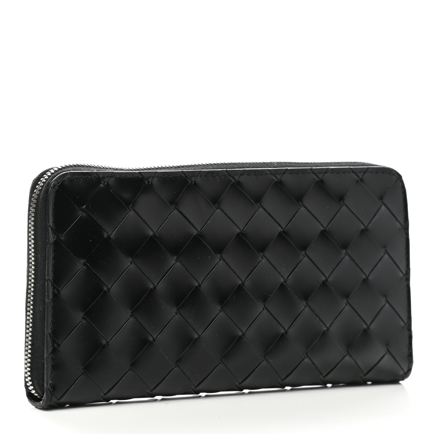 Bottega Veneta Nappa Intrecciato Zip Around Wallet Black 3 of 7
