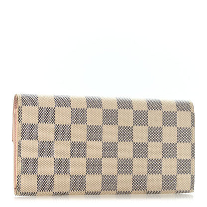 Louis Vuitton Damier Azur Emilie Wallet Rose Ballerine 3 of 10