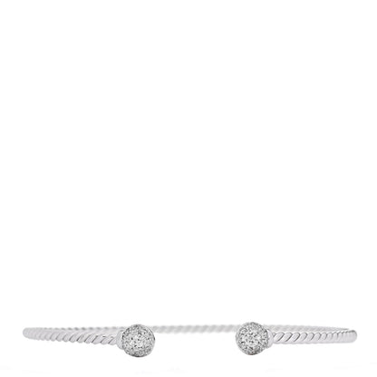 David Yurman 18K White Gold Diamond Petite Solari Bracelet 1 of 3