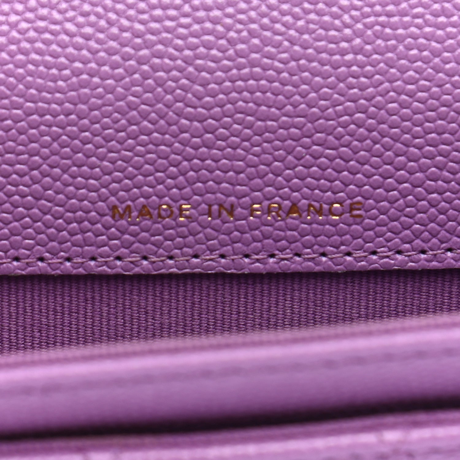 Chanel Caviar Quilted Flap Card Holder Wallet Purple 7 of 9