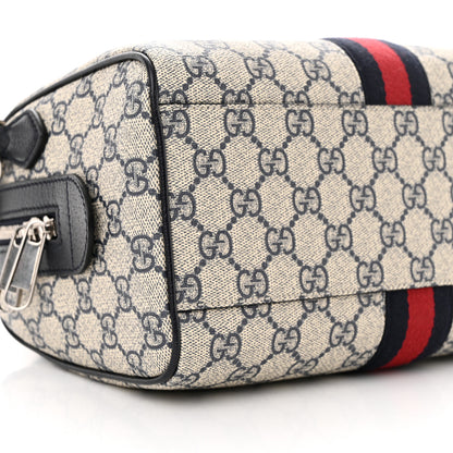 Gucci GG Supreme Monogram Web Small Ophidia Top Handle Bag Beige Blue 8 of 9
