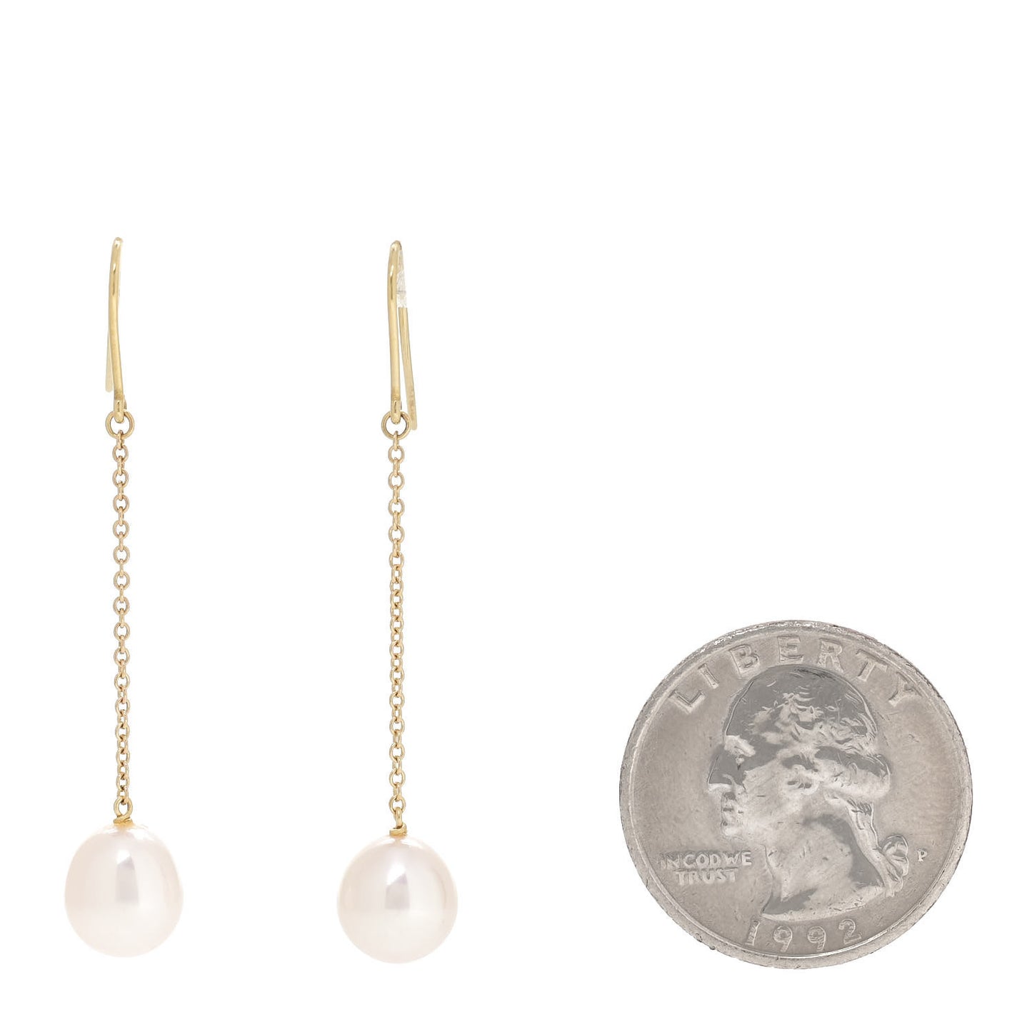 18K Yellow Gold Elsa Peretti Pearls By The Yard Drop Earrings