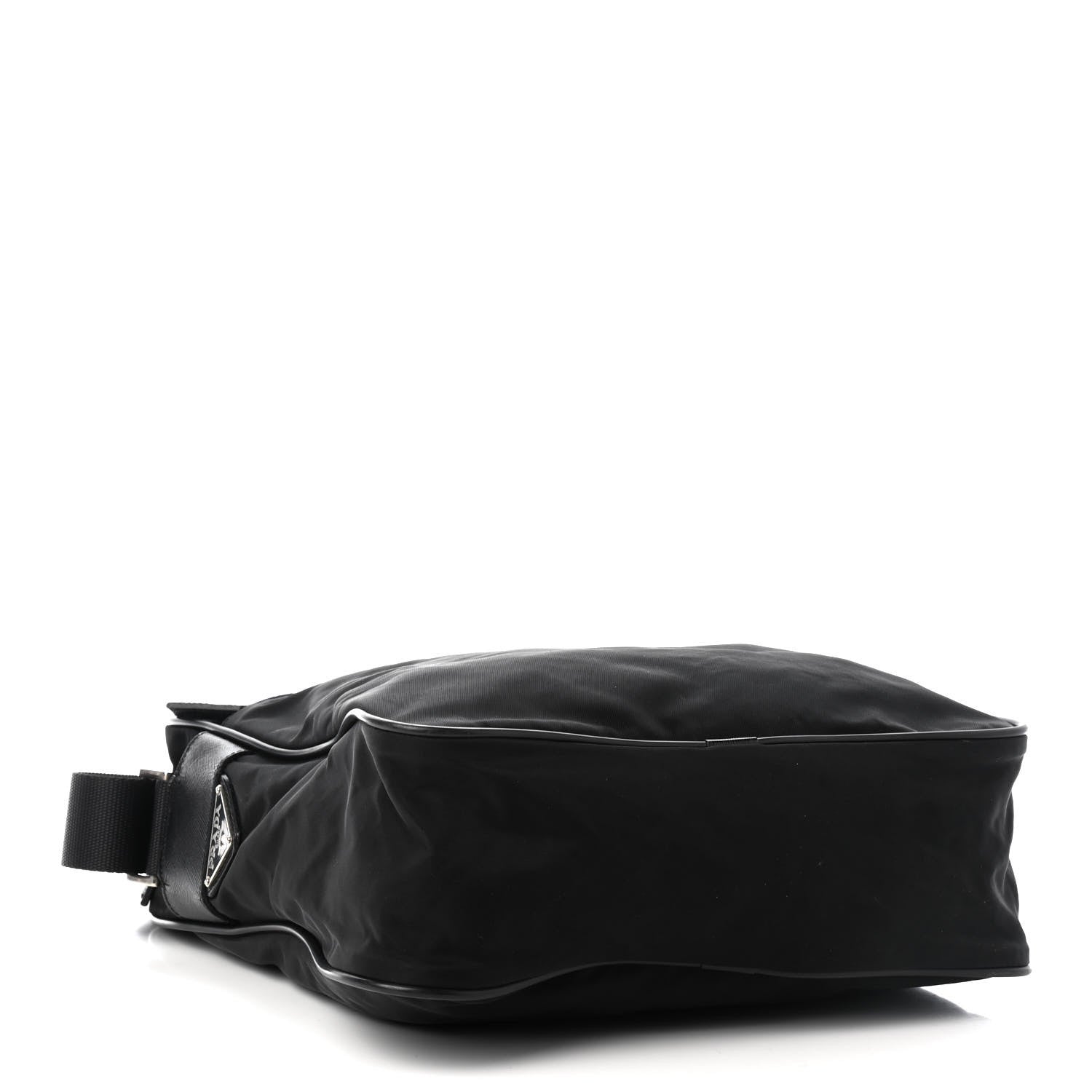 Prada Tessuto Nylon Saffiano Messenger Bag Black 3 of 8