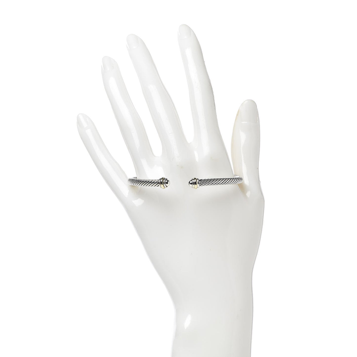 Sterling Silver 18K Yellow Gold 4mm Cable Classics Bracelet