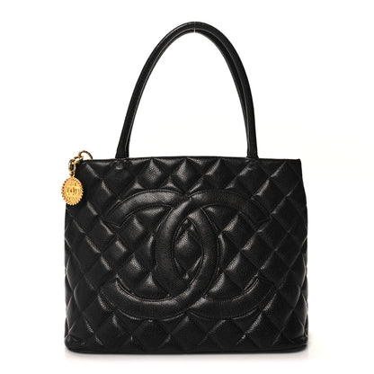 Chanel Caviar Quilted Medallion Tote Black 1 of 10