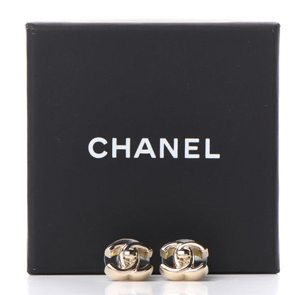 Chanel Metal CC Turnlock Earrings Gold 5 of 5
