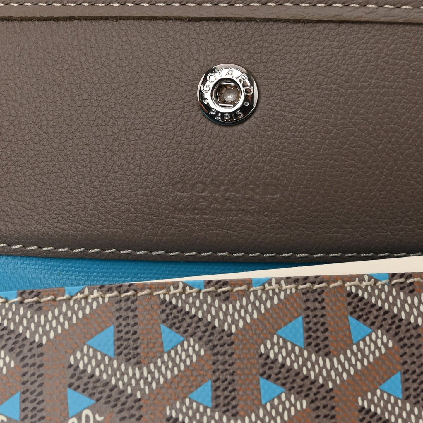 Goyardine Saint Louis Claire Voie PM Grege Turquoise