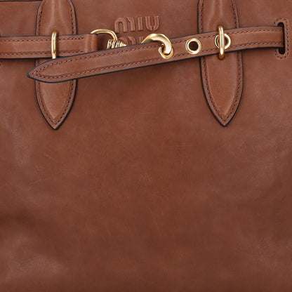 Miu Miu Nappa Medium Aventure Bag Rovere 7 of 9