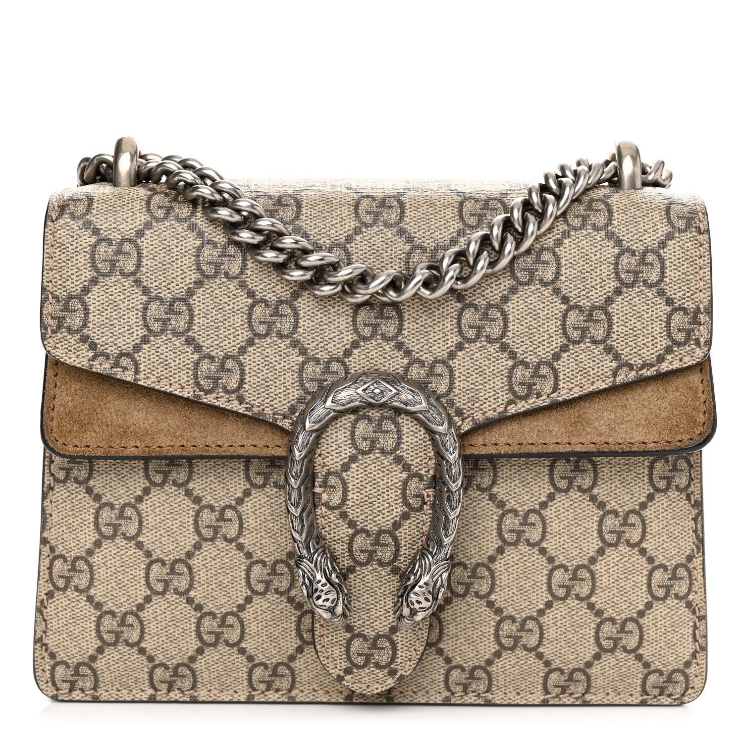 Gucci GG Supreme Monogram Mini Dionysus Shoulder Bag Taupe 1 of 13