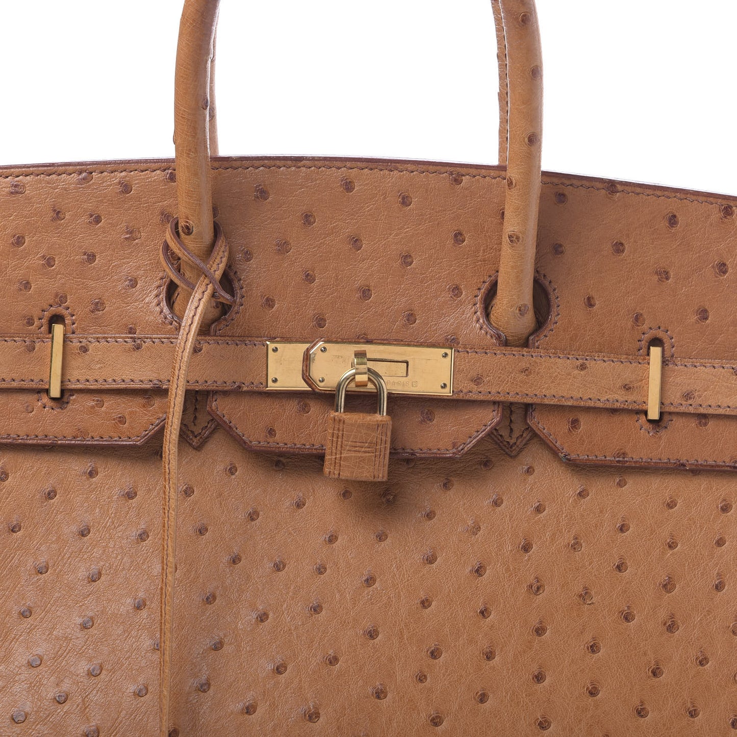 Ostrich Birkin 35 Gold