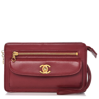 Chanel Lambskin CC Wristlet Red 1 of 11