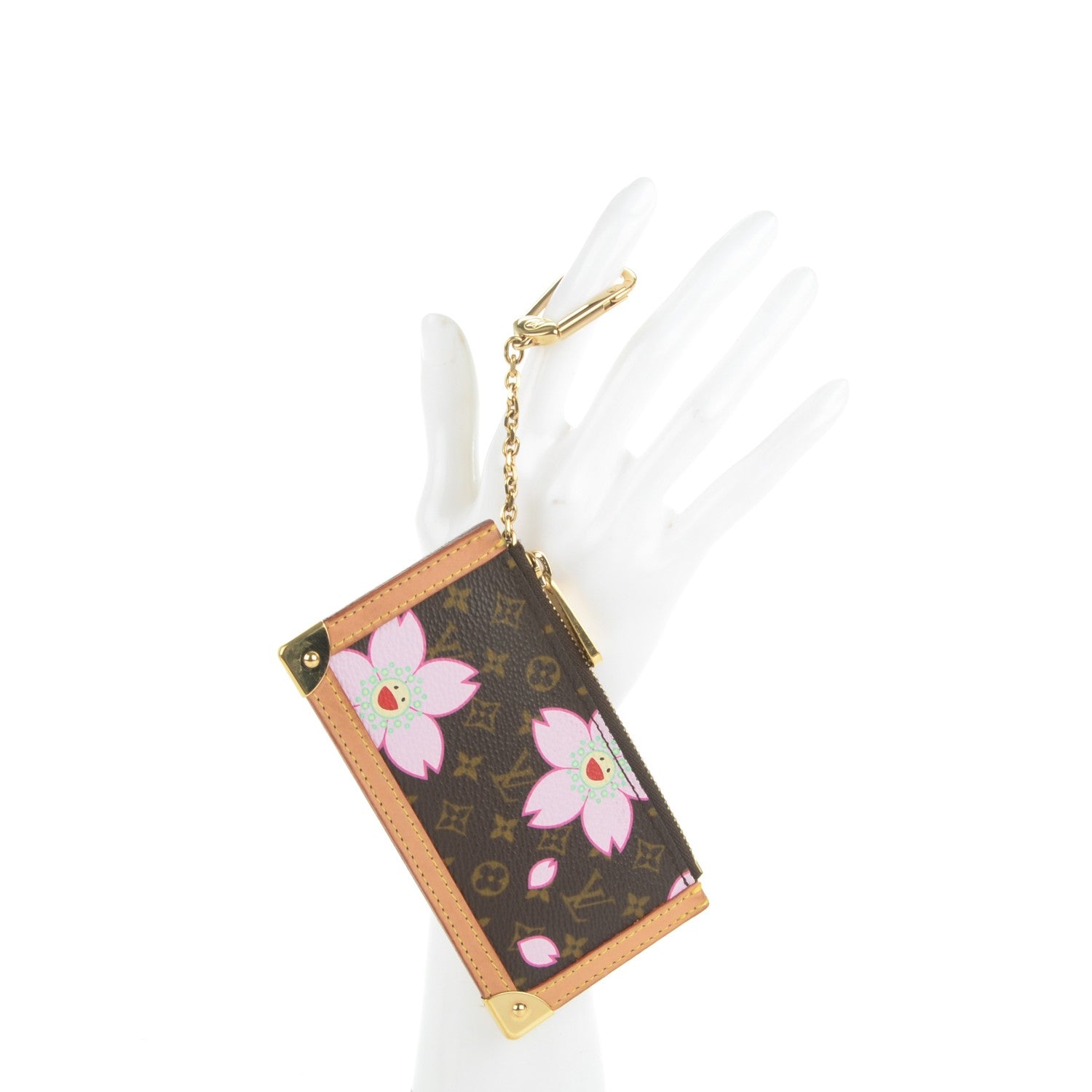 Louis Vuitton Monogram Cherry Blossom Key Pouch Brown 2 of 6