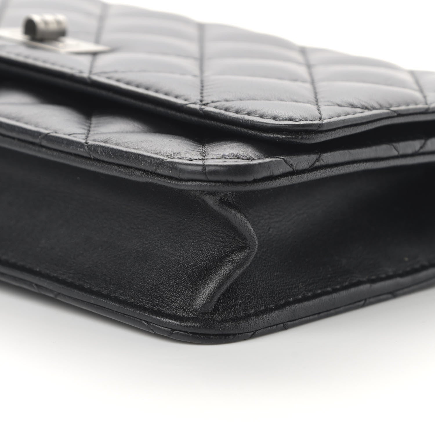 Chanel Aged Calfskin Quilted Reissue Wallet On Chain WOC Black 11 of 11