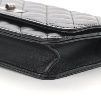 Chanel Aged Calfskin Quilted Reissue Wallet On Chain WOC Black 11 of 11