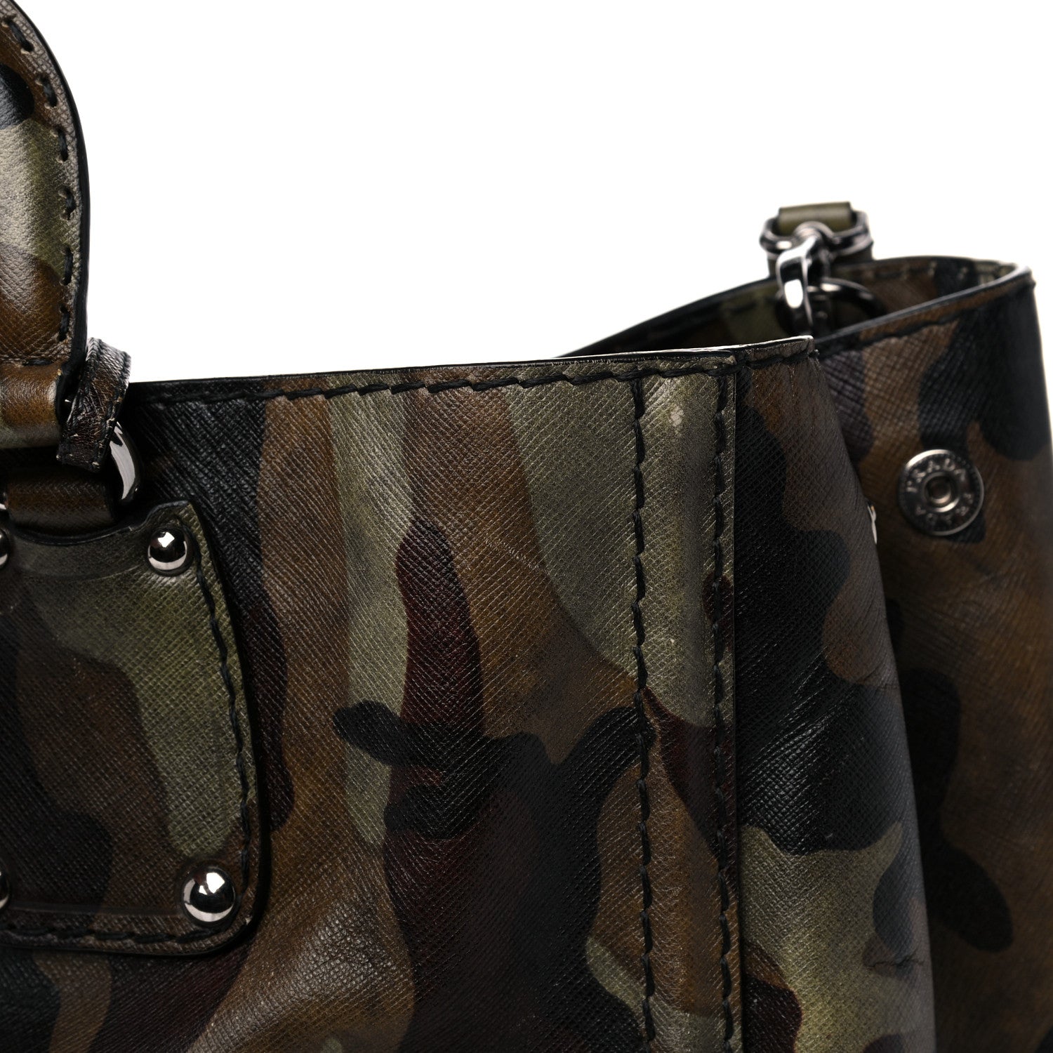 Prada Saffiano Camouflage Military Tote Mimetico 13 of 20