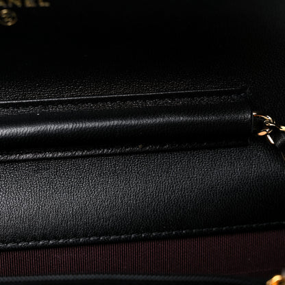 Chanel Lambskin Quilted Wallet On Chain WOC Black 11 of 14
