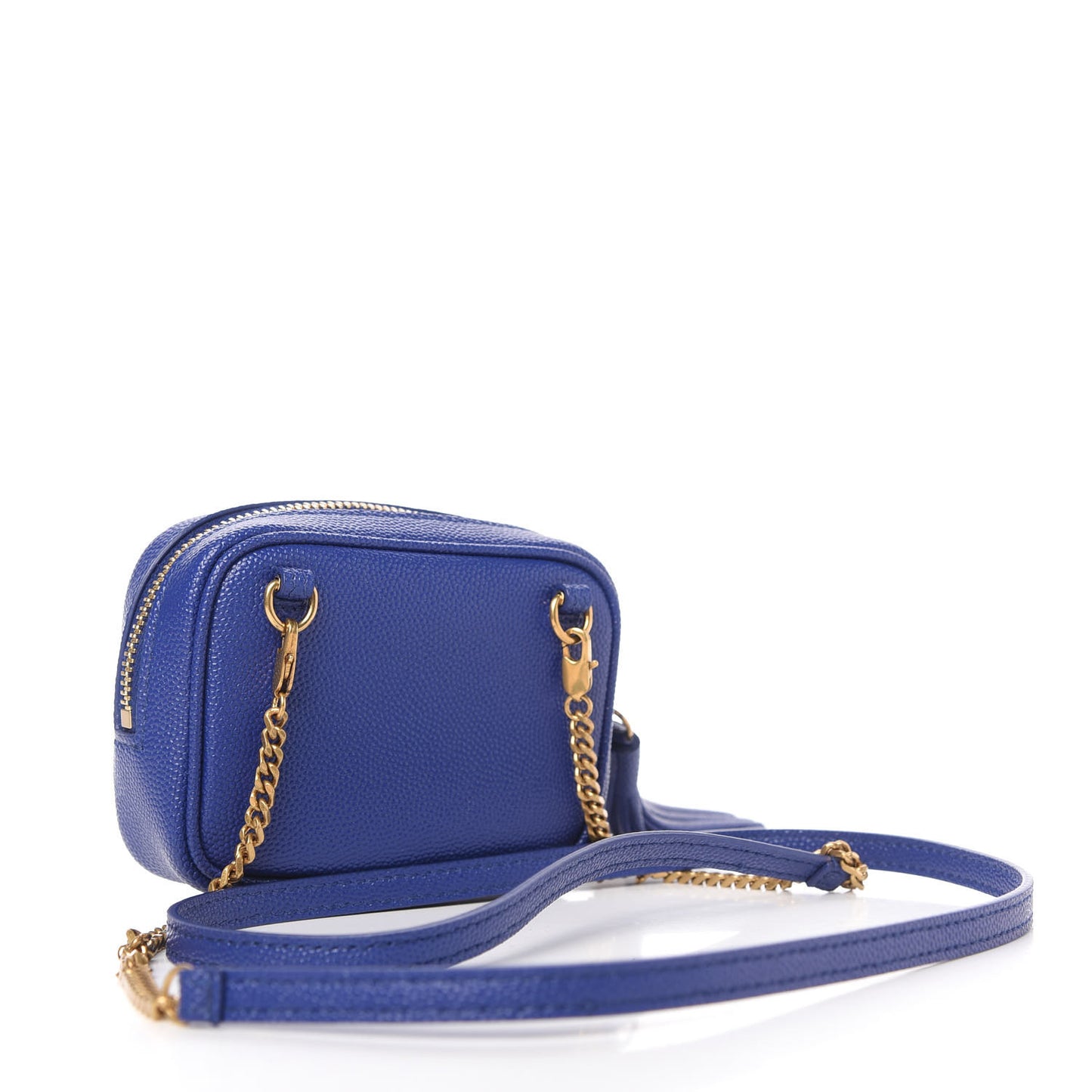 Grain De Poudre Matelasse Monogram Baby Lou Camera Bag Sapphire Blue
