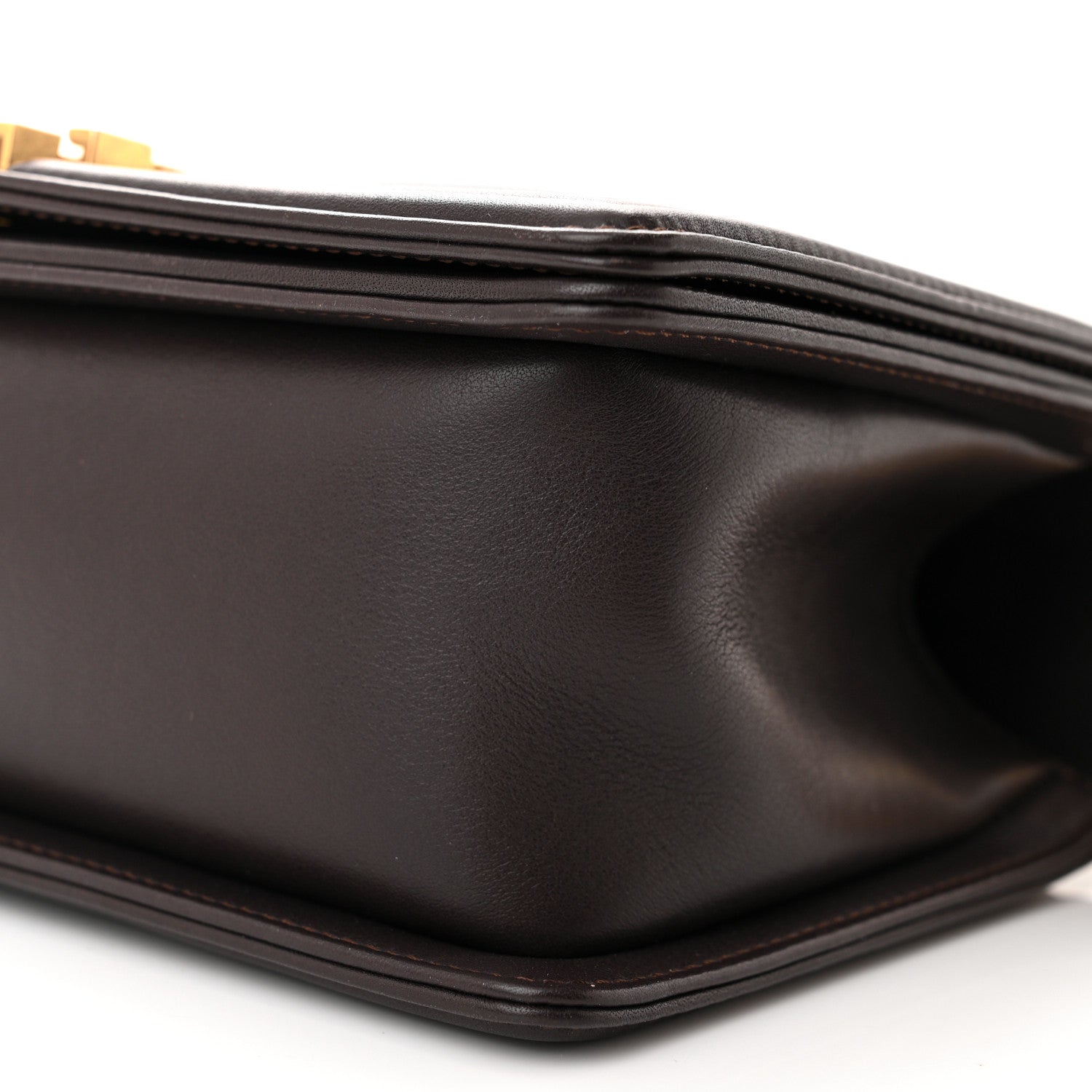 Chanel Calfskin Quilted Medium Boy Flap Dark Brown 10 of 11